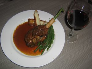 Braised lamb shank with hericot vert